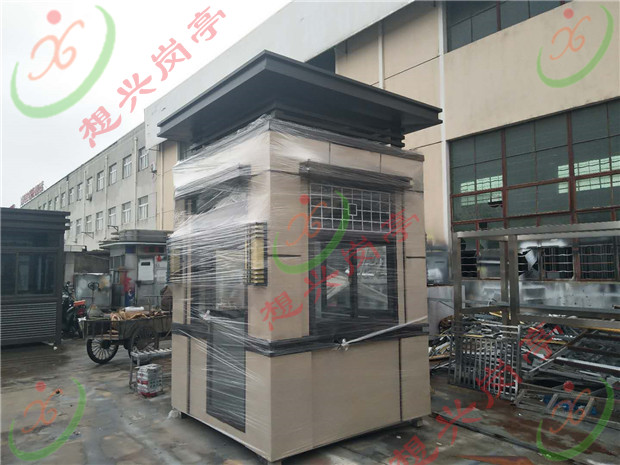 發貨通知：南通別墅區真石漆保安崗亭