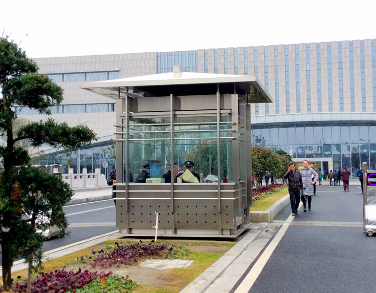南通海門市政府不銹鋼保安崗亭